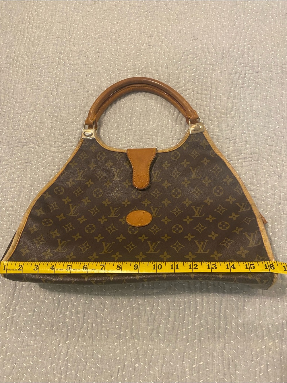 Luxury Monogram Shoulder bag Brown Leather Trim Large - Picture 3 of 13